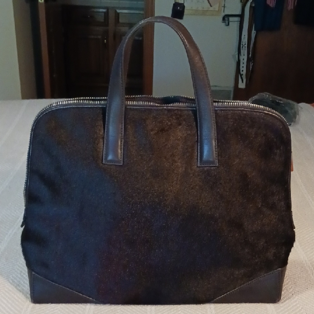 Cole Haan Dark Brown Leather Briefcase